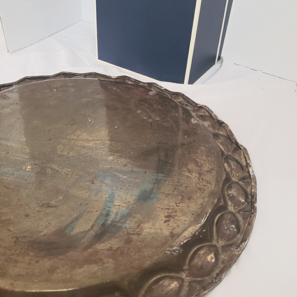 Brass Serving Trays Set of 2.Each measures 16" h 16" diameter - Picture 2 of 2